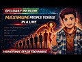 Maximum People Visible in a Line | GFG POTD | Monotonic Stack | Java
