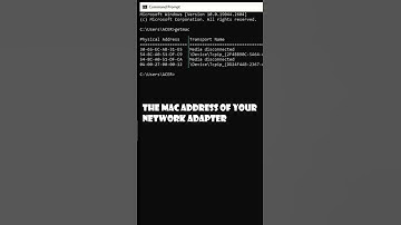 Getting Your MAC Address using cmd #short