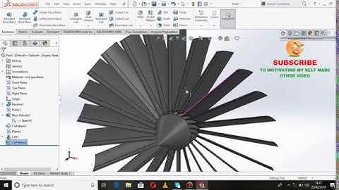 How To Design Engine Fan Blades in SolidWorks Software