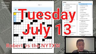 Shoutout to stickers [0:12/3:44]  ||  Tue 7/13/21 New York Times Crossword
