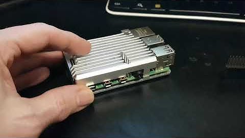 Raspberry Pi 4 aluminium case and Pimoroni fan shim modification.