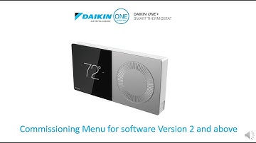 Daikin One thermostat commissioning software 2 0