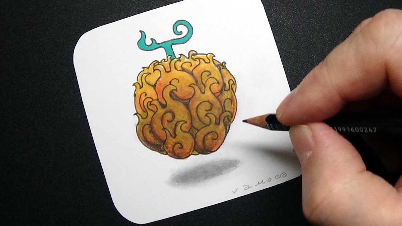 How to Draw Mera Mera no Mi - Drawing One Piece Fruit  How to Draw Mera  Mera no Mi. Drawing One Piece Fruit. Drawing floating fruit. Zentangle  patterns. Learn to draw.