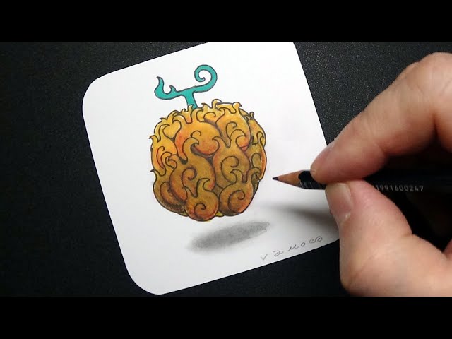 How to Draw Mera Mera no Mi - Drawing One Piece Fruit - #StayHome and Draw  #WithMe 