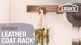DIY Leather Coat Rack