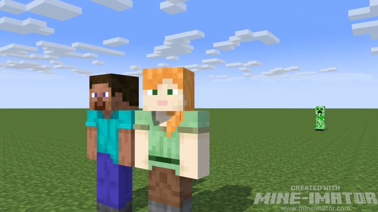 mine imator: Steve kick the creeper