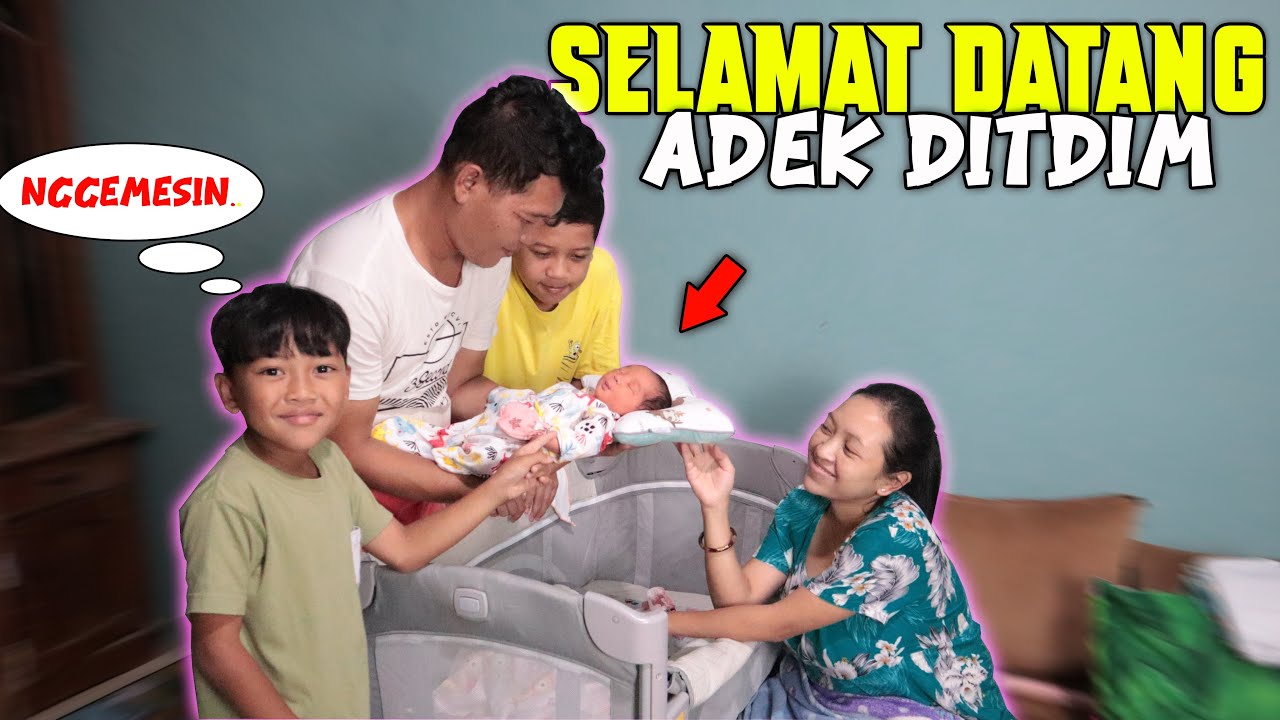 alhamdulillah ditdim punya adek, dan dimas jadi kakak!! - YouTube