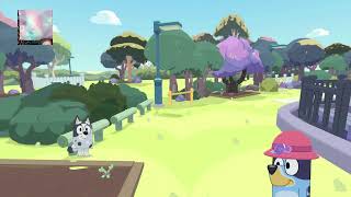 Gwyndolyn playing bluey
