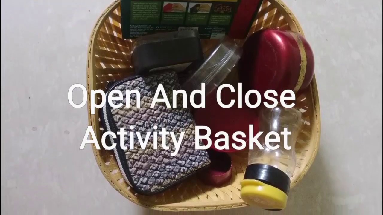 Open and close activity basket | Activity for babies and toddlers - YouTube