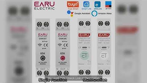 Tuya eWeLink WiFi Smart Circuit Breaker MCB 1P+N 63A Time Relay Switch Energy Meter kWh Voltage Curr