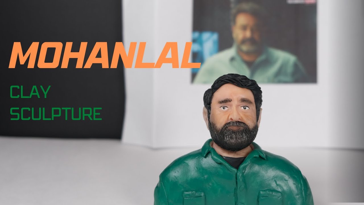 Mohanlal polymer clay sculpture #clay #clayart #sculpture #sculpting #polymerclay#mohanlal #villain