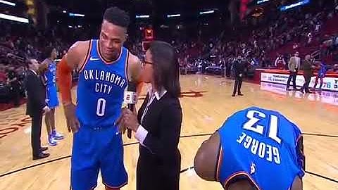 Paul George & Russell Westbrook Postgame Interview | Thunder vs Rockets | February 9, 2019