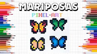 Pixel Art Tutorial: Drawing BUTTERFLIES A Step By Step