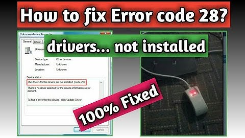 How to fix error code 28 ? || the drivers for this device are not installed ? || 100% Real Video.