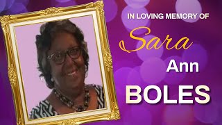 Homegoing Service of Sara Ann Boles