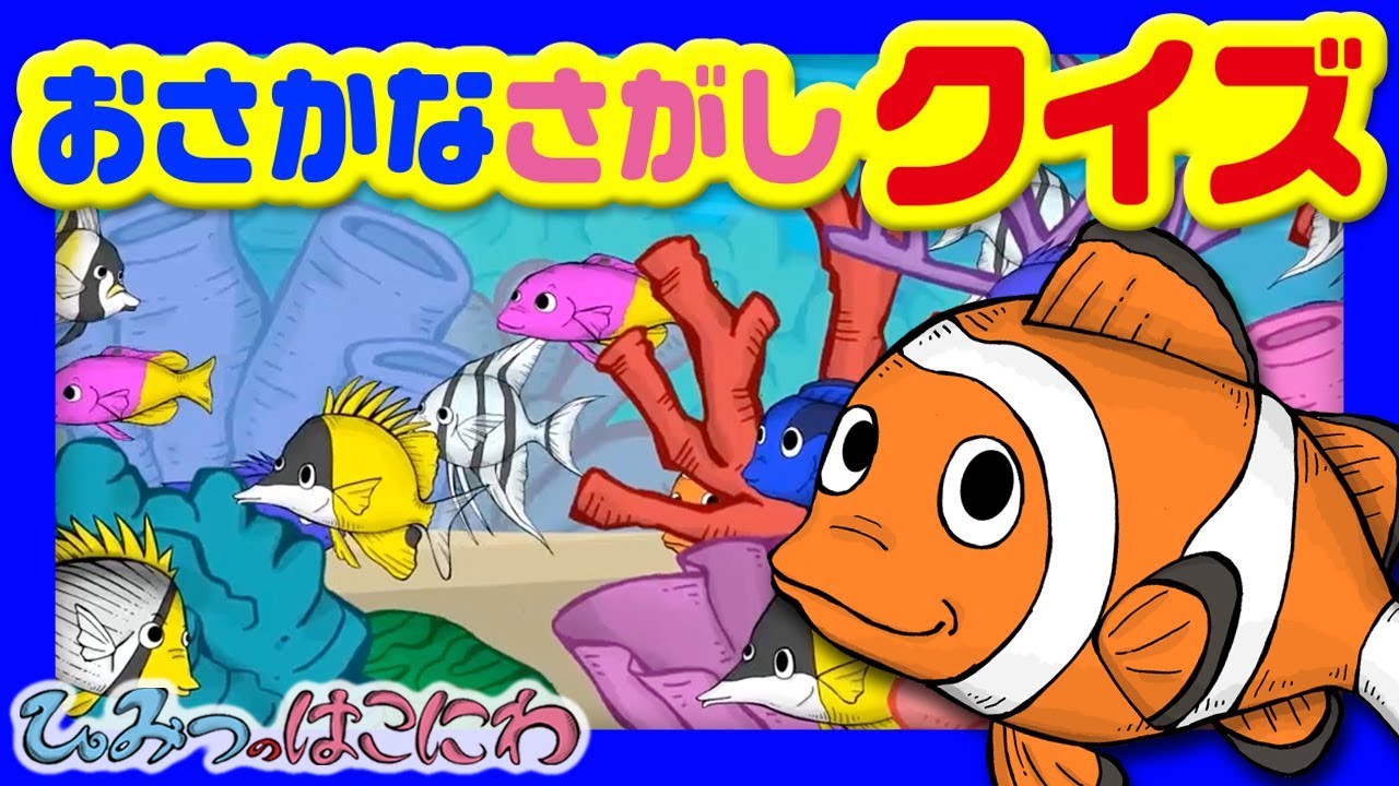 クイズ お魚探しクイズ サンゴの海でお魚探し 子供向けアニメ 絵本 Animation For Kids Baby Youtube