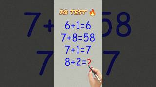 Can You Solve This Math Pattern? 🔥 | IQ Test Challenge