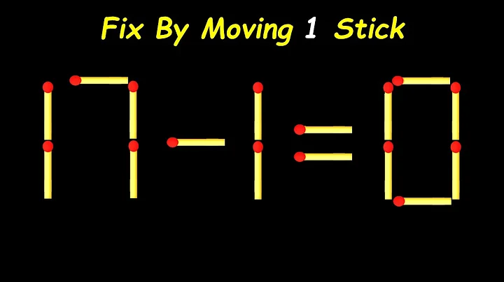 IQ Test: Move One Matchstick to Make the Equation Correct!