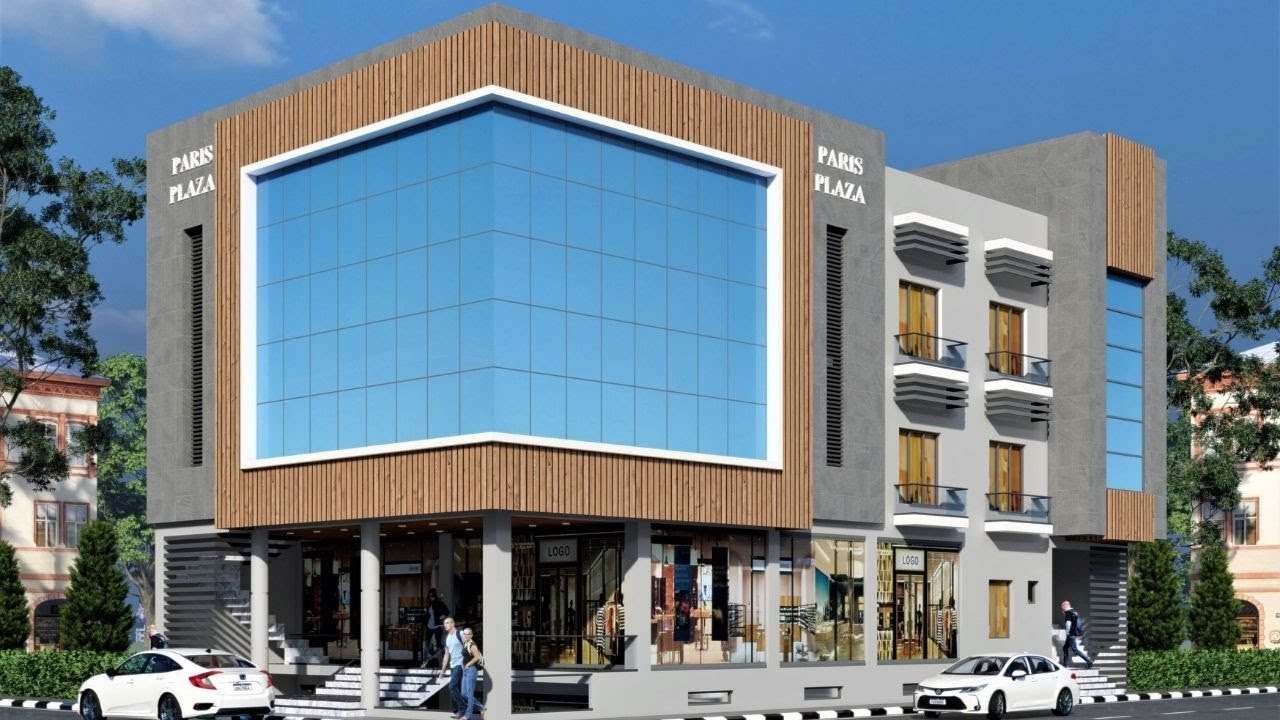 Commercial Building architectural Design Idea | Plaza Design 