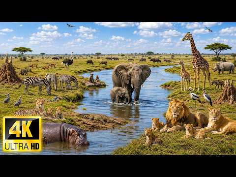 African Wildlife 4K: A Cinematic 4K Journey of Wild Animal Encounters with Soothing Nature Music