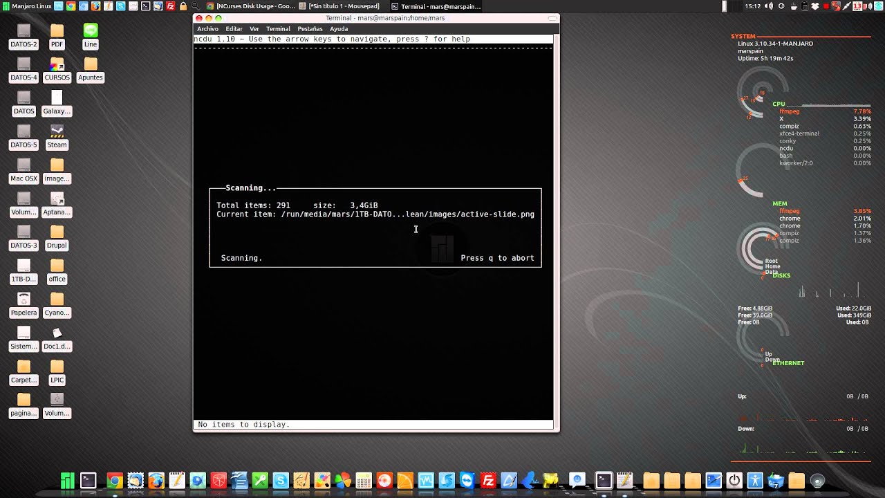 ncdu Disk Usage para Linux, Unix y MacOSX - YouTube