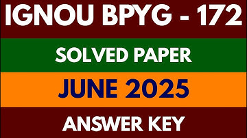 BPYG 172 June 2025 Solved Question Paper | Philosophy of Religion IGNOU Exam Preparation