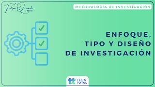 Enfoque, Tipo Y Diseño De Investigación Explicación Sencilla Y Detallada