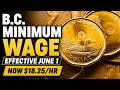 New Minimum Wage In B.C. Effective June 1, But Still Falls Short Of Living Wages