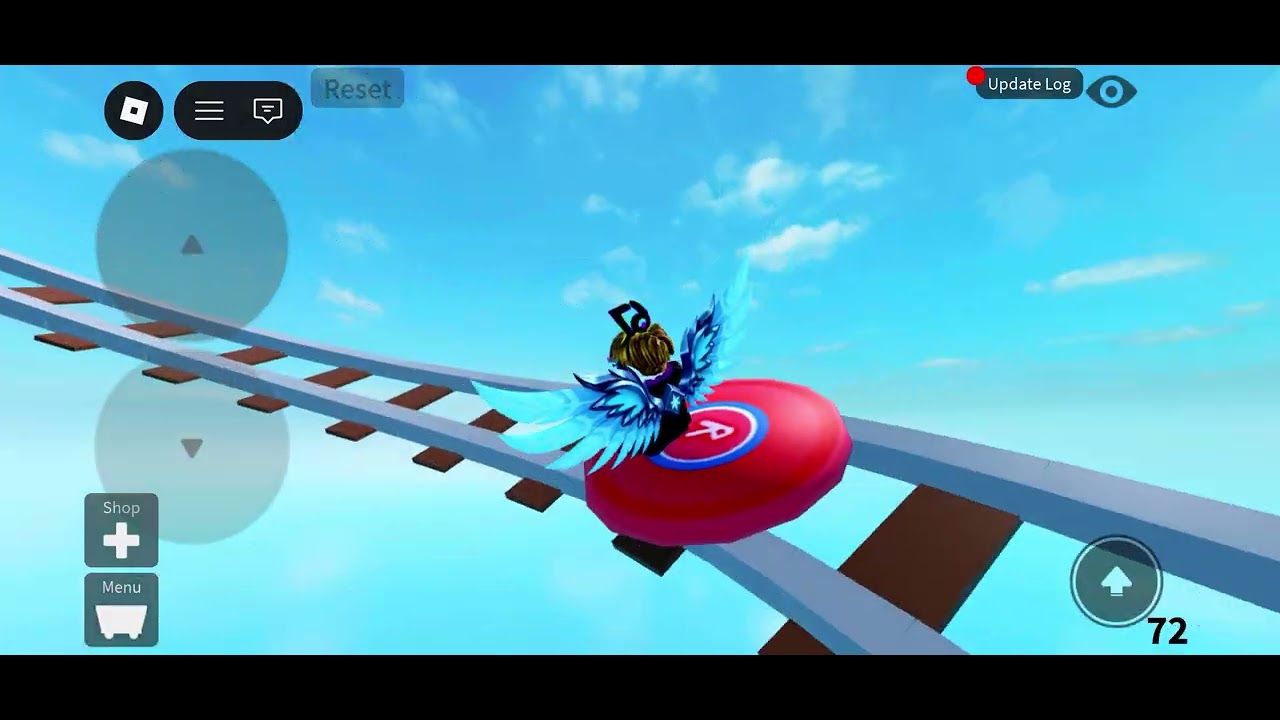 Create a cart ride I Kristopher drop the frisbee off the high place (Roblox)