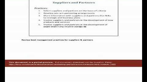 Organizational Excellence Framework-Performance Measurement
