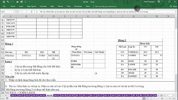 EX102   06   HLOOKUP, VLOOKUP, INDEX, MATCH, IF, tính phần trăm, COUNTIF, SUMIF p01