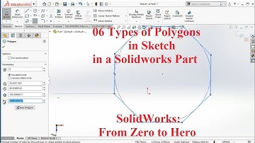 06 Types of Polygons in Sketch in a Solidworks Part