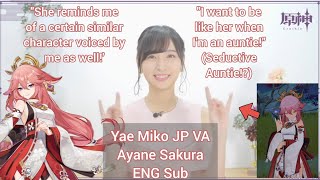 Yae Miko Japanese Voice Actor Interview (Ayane Sakura, 佐倉 綾音) | Genshin Impact [ENG Sub]