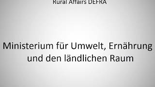 How to say department dept in German