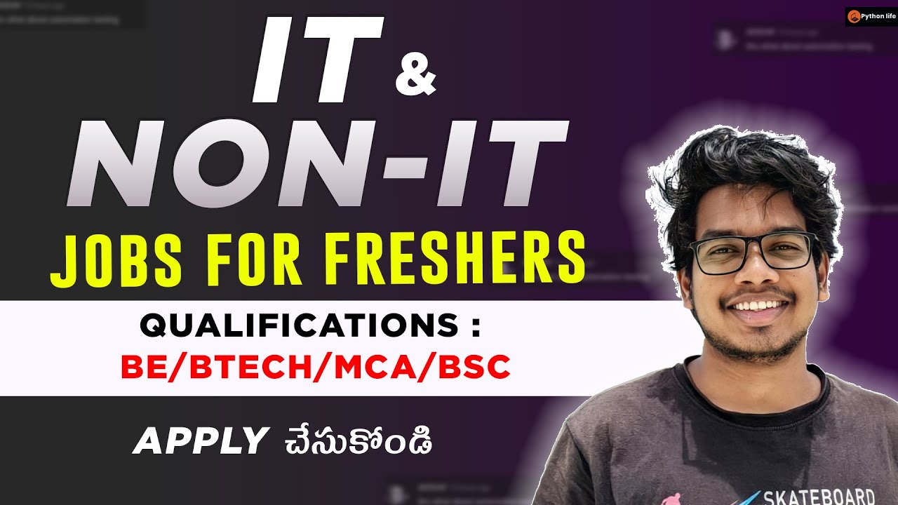 IT and Non IT Jobs For Freshers | BE | BTech | MCA | Bsc | Software ...