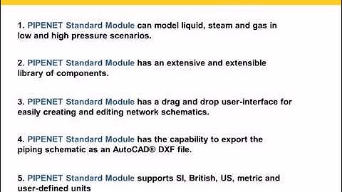 PIPENET® Vision Standard module