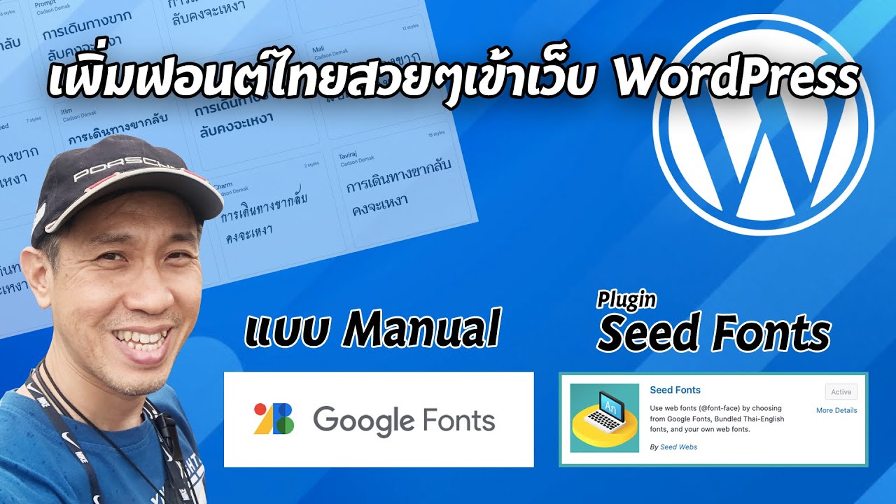 คู่มือ wordpress ภาษาไทย  Update  เพิ่มฟอร์นไทยสวยๆเข้า WordPress แบบ Manual และใช้ Plugin Seed Fonts