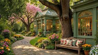 Peaceful Garden With Soft Jazz Music - Relaxing Spring Jazz Atmosphere For Mood Booster, Study, Work
