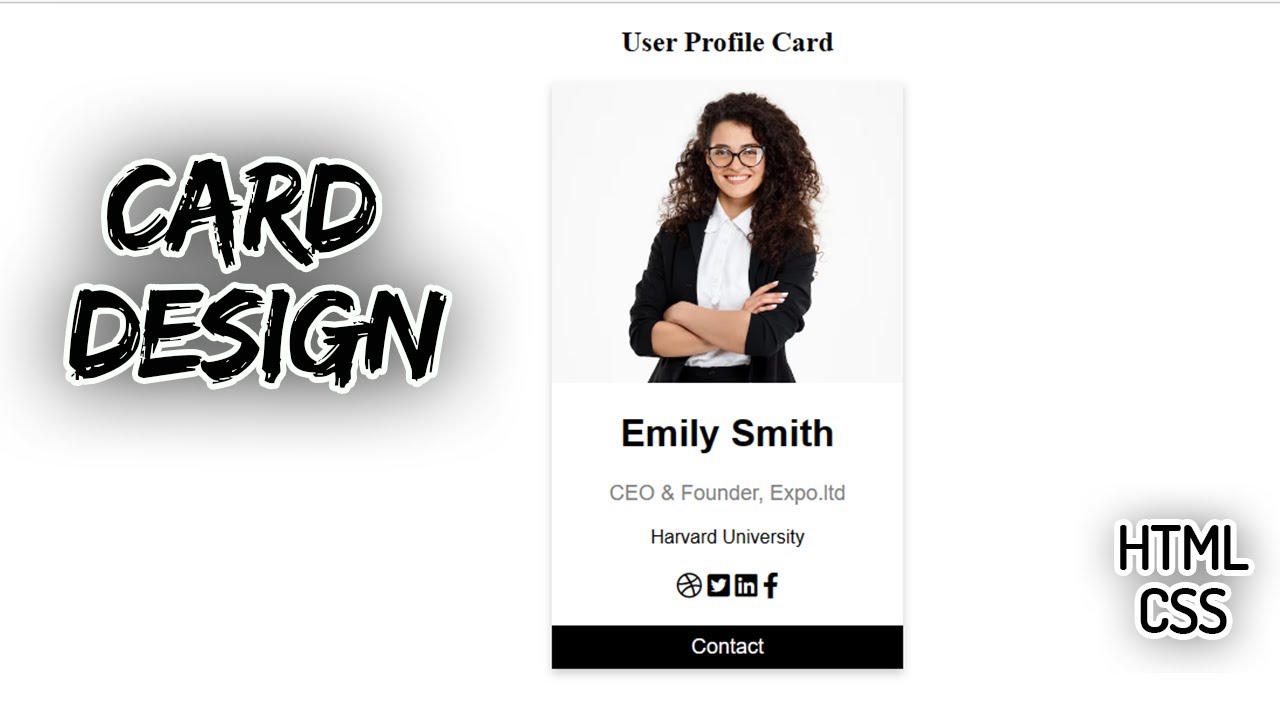 Card Design | User Profile Card | HTML,CSS - YouTube