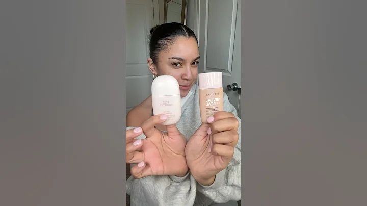 which skin tint is better? 💗👀 #skintint #acneskin #grwm #makeupreview #makeupforacne #beauty