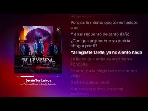 Según Tus Labios - Los Plebes del Rancho de Ariel Camacho   Letra Completa