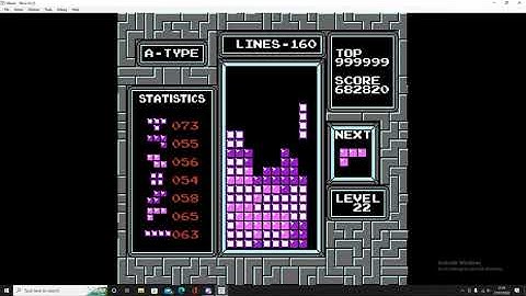 NES Tetris - First Maxout! - 1,099,580 (Partial Video)