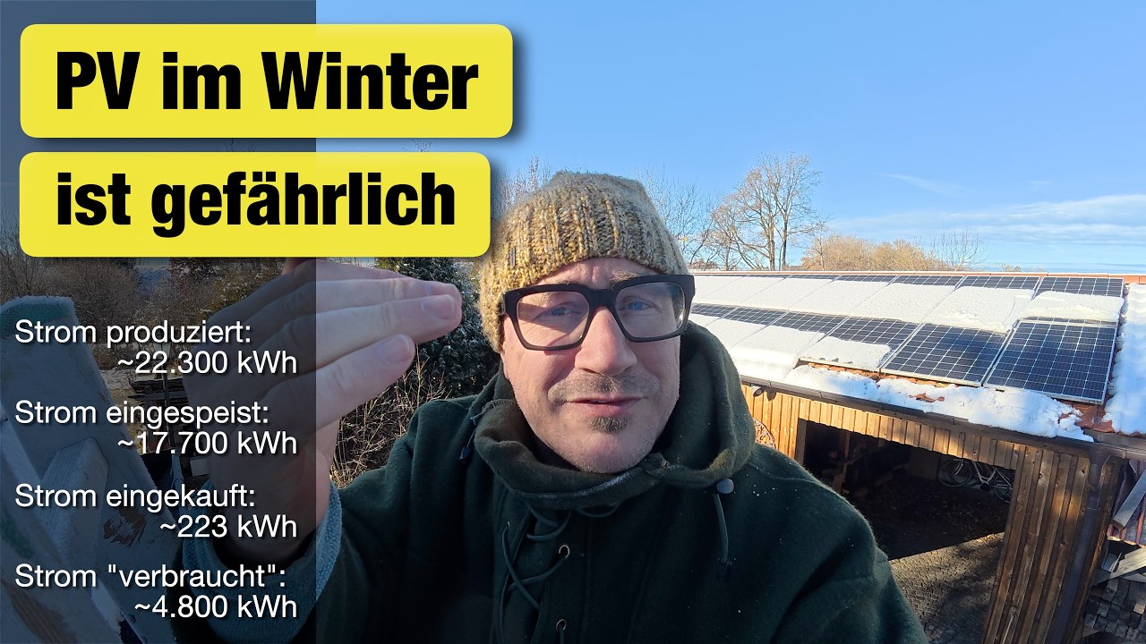 Photovoltaik und Schnee: Kann gefährlich werden...