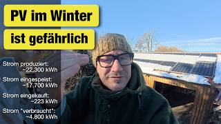 Photovoltaik und Schnee: Kann gefährlich werden...