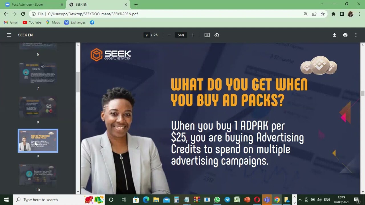 SEEK GLOBAL NETWORK   ENGLISH PRESENTATION.Earnings without investment!!!