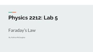 Physics 2212  Lab 5