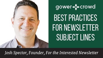 Best Practices for Email Newsletter Subject Lines | Josh Spector - 