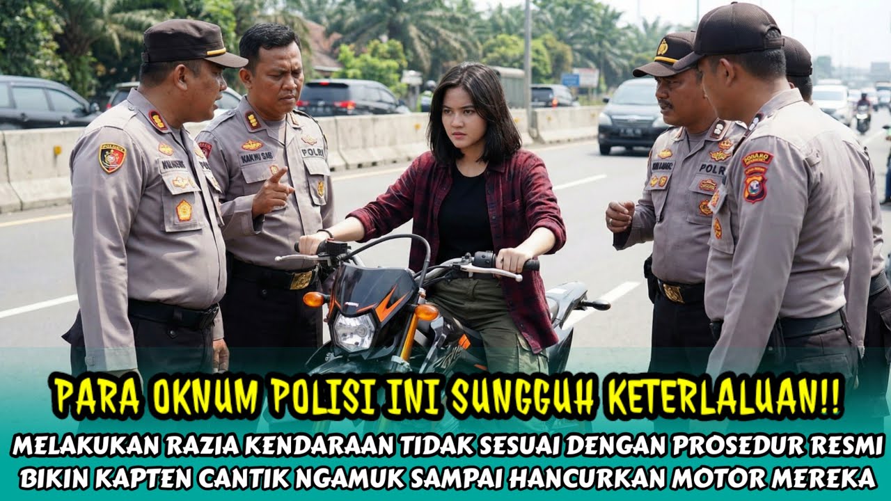 GEGER‼️KAPTEN KOPASUS CANTIK MURKA! BANTING MOTOR DINAS OKNUM POLISI, KARNA RAZIA TAK SESUAI PROSEDU