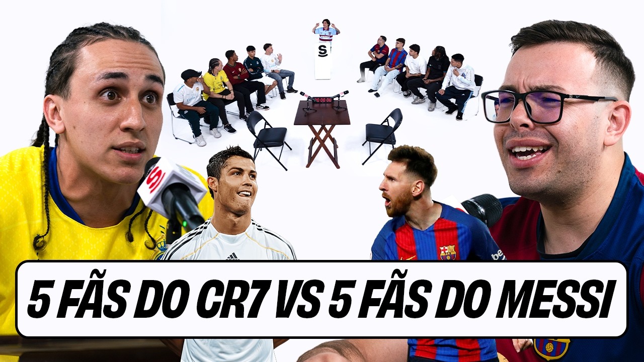 5 FÃS DO CR7 vs 5 FÃS DO MESSI