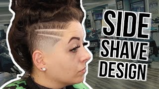 EDGY SIDE SHAVE | Women's Undercut with Design | BARBER TUTORIAL